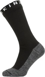 Sealskinz Waterproof Warm Weather Soft Touch Mid Length Sock Black/Grey Marl/White S Kerékpáros zoknik