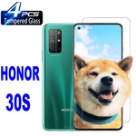 2/4Pcs 9H Tempered Glass For HONOR 30S Screen Protector Glass Film