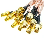 5Pcs/lot SMA male plug to SMA female bulkhead connector RF Cable Jumper pigtail RG316