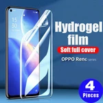 4Pcs Full coverage For OPPO A1 Reno 9 8 lite 4G 8T 7 pro plus SE Z 5G Hydrogel film Protective screen protector Not Glass film