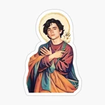 Timothee Chalamet Saint God 5PCS Stickers for Home Cartoon Kid Car Laptop Stickers Anime Cute Decorations Bumper Room Decor