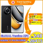 Global Version realme 11 Pro 6.7'' 120Hz Display Dimensity 7050 Octa Core 100MP OIS Prolight Camera 5000mAh Battery 67W Charger