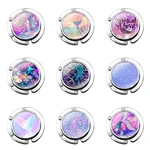 Color Mermaid Tail Scale Foldable Purse Hook for Women's Table Handbag Storage Folding Decor Table Hook Fashion Gift Cute Funny