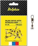 Delphin obratlík s karabinou Inline head swivel with Interlock BN