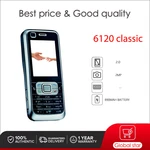 Original Unlocked 6120 classic Loudspeaker Bluetooth Mobile Phone Russian Arabic Hebrew Keyboard Made in Finland Free Shipping