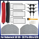 For Roborock S8 S8+ S8 Pro Ultra Robot Vacuum Cleaner Accessories Main Roller Side Brush Hepa Filter Mop Choth Dust Bags Parts
