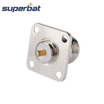Superbat N-Type Female Chassis 4 Hole Panel Mount with Solder Cup RF Coaxial Connector