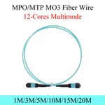 100G MPO MO3 Fiber Patch Wire Multimode 12Cores APC UPC Female to Female Type A/B/C Sequence 1/3/5/10/15/20M Optical Cable