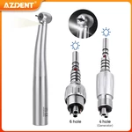 AZDENT Dental LED Fiber Optic High Speed Handpiece 4/6 Holes Quick Coupling Coupler Connector fit for KAVO 3 Spray Standard