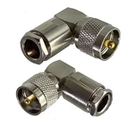 1pcs UHF PL259 Male Plug Connector Clamp RG8 LMR300 RG213 7D-FB Cable RF Coaxial Brass Right angle Wire Terminals