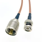 RG142 Cable Double Shielded BNC Male Plug to UHF PL259 Male Plug Wire Terminals RF Coaxial Connector Pigtail Jumper