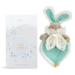 DOUDOU Hračka tyrkysový kamarád králíček 24 cm