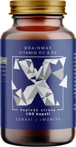 BRAINMAX BrainMax Vitamin D3 & K2, D3 5000 IU / K2 jako MK7 all-trans K2VITAL®DELTA 150 mcg, 100 rostlinných kapslí 100 kapsúl