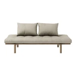 Beżowa lniana rozkładana sofa 200 cm Pace – Karup Design