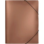 Sloha s gumou A4 PP - Metallic měděná