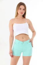 BİKELİFE Mini High Waist Lycra Stretchy Cotton Shorts & Bermuda