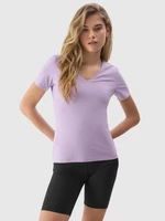 Dámské hladké tričko s organickou bavlnou - fialové