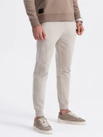 Ombre Men's jogger sweatpants - light beige