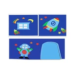 Zasłona dziecięca do łóżka 3 szt. 195x75 cm Astro – Vipack