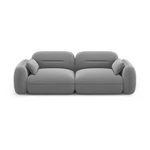 Jasnoszara aksamitna sofa 230 cm Audrey – Interieurs 86