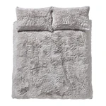 Jasnoszara pościel z mikropluszu Catherine Lansfield Cuddly, 200x200 cm