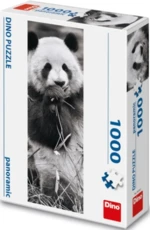 Puzzle 1000 Panda v trávě panoramic