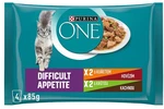 PURINA ONE Multipack DIFFICULT APPETITE mini filetky s kuraťom a mrkvou 12(4x85g)