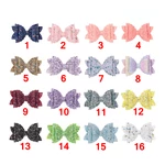 Yundfly 20pcs/lot Boutique Sequin Shiny Hair Bows for Baby Girls Headbands Hair Clips Diy Women Kids Headwear Hair Accessories