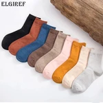 5 Pairs Spring Women's Socks Harajuku Solid Thin Candy Color Colorful Bamboo Fiber Socks Comfort Ladies Female Sock Meias Women