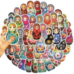 10/52Pcs New Russian Doll Decorative Diy Diary Stickers Kawaii Planner Scrapbooking Sticky Stationery Escolar School Supplies