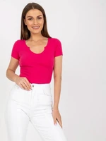 Blouse pink Och Bella BL-006.hotpink