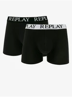 Set of two men's boxers in black Replay - Men