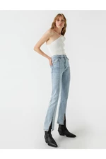 Koton džínsy s vysokým pásom so španielskou nohou - Victoria Slim Jean
