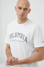 Bavlněné tričko Columbia Rockaway River bílá barva, 2022181