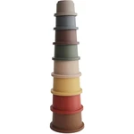 Mushie Stacking Cups Toy hračka 3 v 1 Retro 8 ks