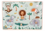 Adam Toys Dřevěné zábavné vkládací puzzle se zvukem  Safari