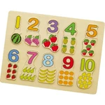 Studo Wood Drevené puzzle Počítanie s ovocím 20 dielikov