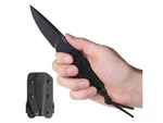 Nůž s pevnou čepelí ANV® P100 – Černá, DLC (Barva: Černá, Varianta: Černá čepel - DLC)