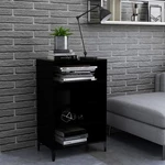 4 Shelves Sideboard Chipboard, Metal Storage Cabinet with Metal Legs for Displaying Photo Frames, Potted Plants for Livi