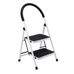 2 Step Ladder Folding Step Stool with Rubber Wide Anti-Slip Pedal Sturdy Steel Ladder Steel Ladder Hold Up to 330lbs for