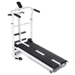 Folding Treadmill Mini Running Walking Jogging Machine with LCD Display Portability Wheels Max Load 150kg