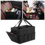 Tsumbay Black Car Storage Box Trash Storage Box 2 in 1 40*27*27cm