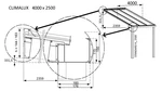 Hliníková pergola 400 cm antracit / polykarbonát Dekorhome 250 cm,Hliníková pergola 400 cm antracit / polykarbonát Dekorhome 250 cm