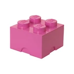 Ružový úložný box štvorec LEGO®