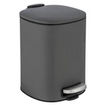 Sivý pedálový odpadkový kôš Wenko Alassio, 5 l