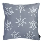 Sivá obliečka na vankúš s vianočným motívom Mike & Co. NEW YORK Honey Snowflake, 45 × 45 cm