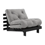 Rozkladacie kreslo se sivým poťahom Karup Design Roots Black/Grey