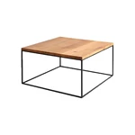 Konferenčný stolík s čiernou konštrukciou Custom Form Tensio, 100 x 100 cm