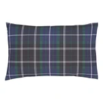 Sada 2 tmavomodrých bavlnených povlakov na vankúš Catherine Lansfield Brushed Tartan, 50 x 75 cm