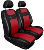 AUTOMEGA Autopotahy X-LINE kožené, sada pro dvě sedadla, červené